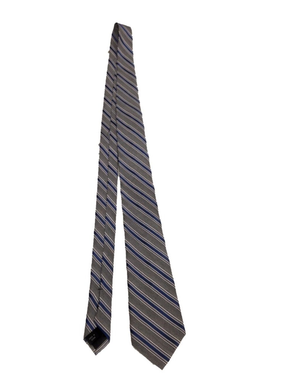 Calvin Klein Gray Blue Striped Men’s Necktie